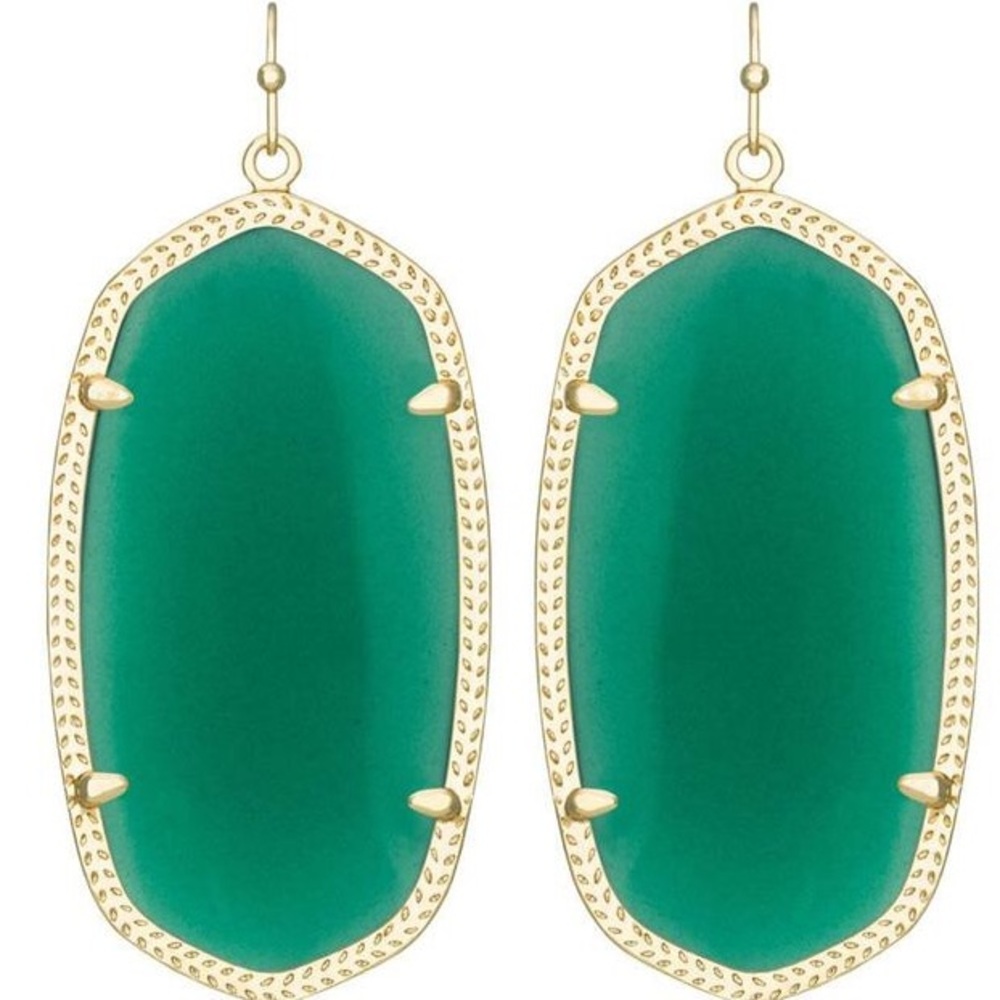 Kendra Scott 💚Emerald Cat’s Eye Danielle Earrings